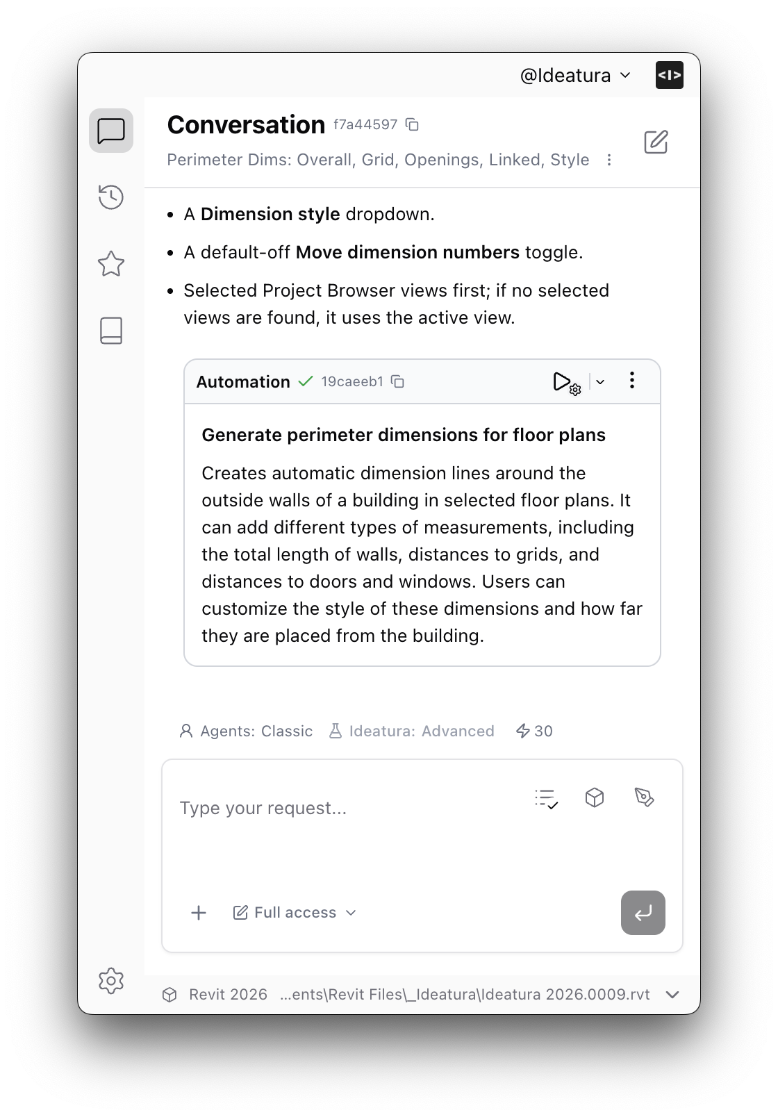 Automation confirmation panel with Modify, No and Run
