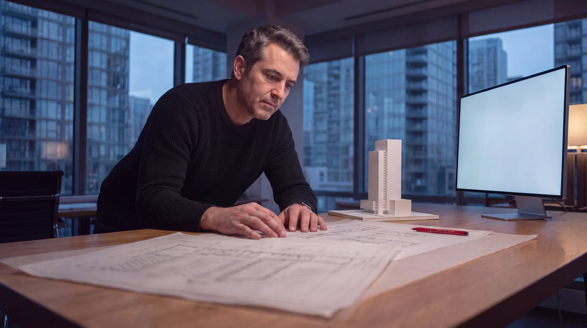 An architect working